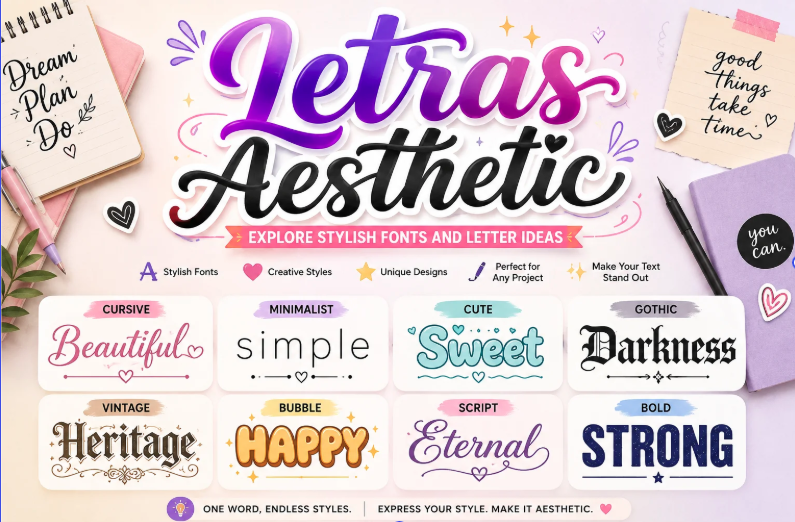 Letras Aesthetic: Explore Stylish Fonts and Letter Ideas